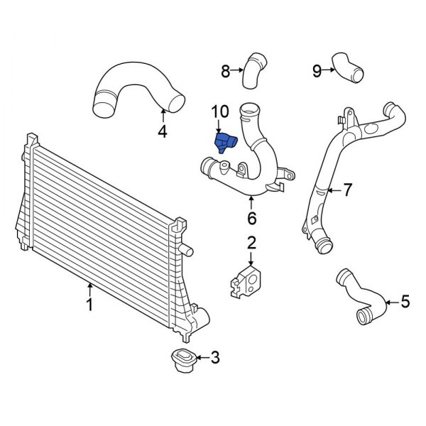 Volkswagen OE 06K906051E Turbocharger Boost Sensor