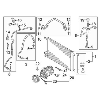 Volkswagen OE - Air Conditioner & Heater - Condenser, Compressor & Lines