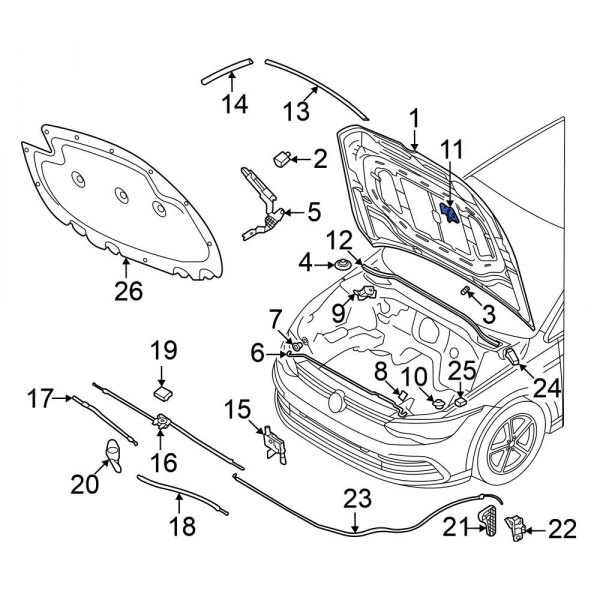 Hood Latch Striker Plate