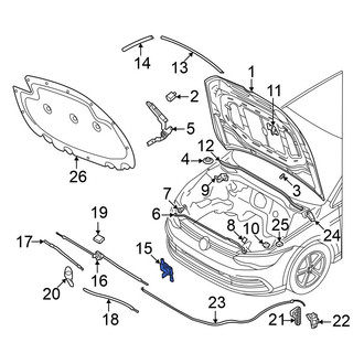 Volkswagen OE - Front Hood Latch