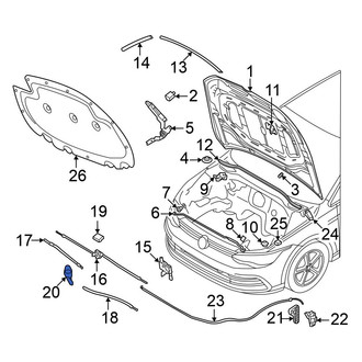 Volkswagen OE - Front Hood Safety Catch
