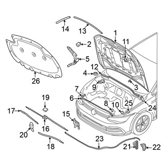 Volkswagen OE - Hood & Components
