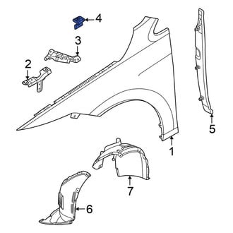 Volkswagen OE - Center Right Fender Bracket