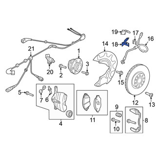 Volkswagen OE - Right Brake Hydraulic Line Bracket