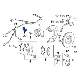 Volkswagen OE - Front Right ABS Wheel Speed Sensor