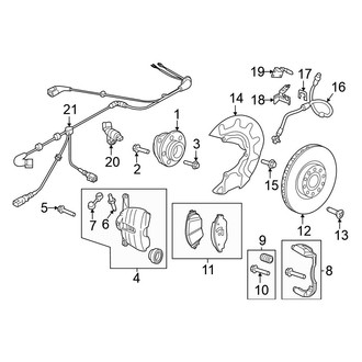 Volkswagen OE - Front Suspension - Brake Components