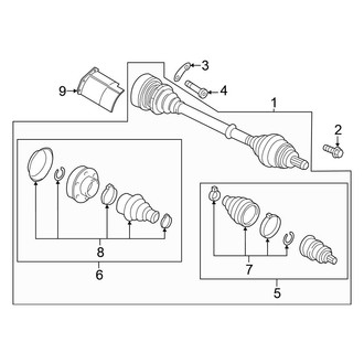 Volkswagen OE - Front Suspension - Drive Axles (Automatic Dual Clutch Tr)