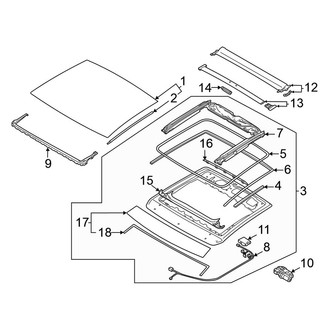 Volkswagen OE - Roof - Sunroof (Autobahn / SE)