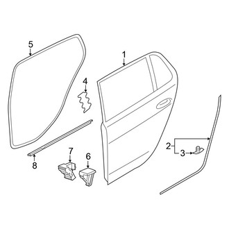 Volkswagen OE - Rear Door - Door & Components
