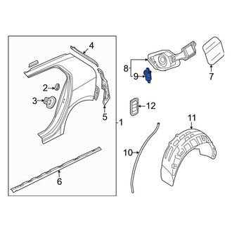 Volkswagen OE - Rear Fuel Filler Door Lock Actuator