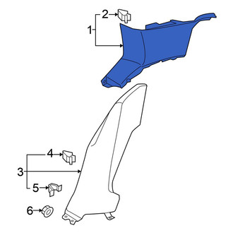 Volkswagen OE - Rear Left Upper Interior Quarter Panel Trim Panel