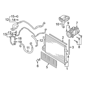 Volkswagen OE - Air Conditioner & Heater - Condenser, Compressor & Lines (3.2L)
