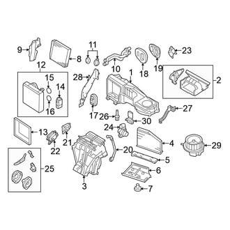 Volkswagen OE - Air Conditioner & Heater - Evaporator & Heater Components (Manual A/C)