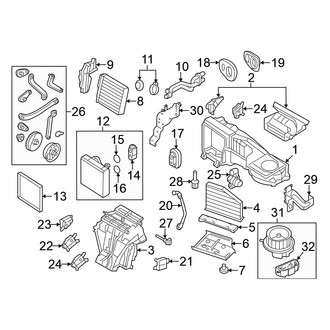 Volkswagen OE - Air Conditioner & Heater - Evaporator & Heater Components (Auto A/C, Denso)