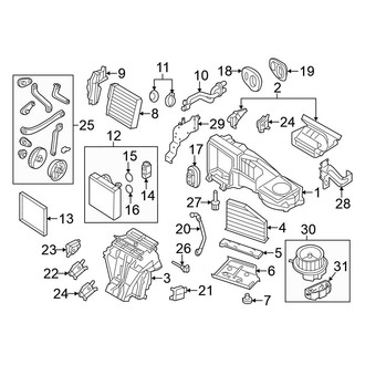 Volkswagen OE - Air Conditioner & Heater - Evaporator & Heater Components (Auto A/C, Valeo)