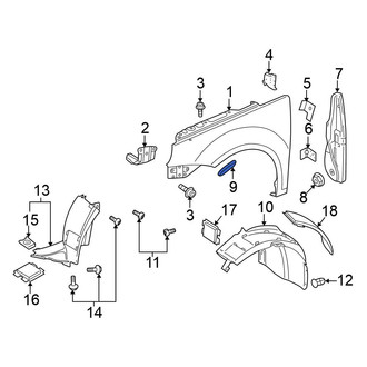 Volkswagen OE - Front Left Fender Molding