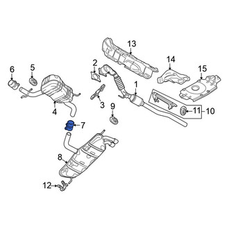Volkswagen OE - Front Exhaust Muffler Clamp