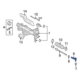 Volkswagen OE - Left Outer Steering Tie Rod End