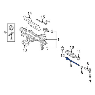 Volkswagen OE - Front Left Outer Steering Tie Rod End