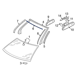 Volkswagen OE - Front Windshield Molding