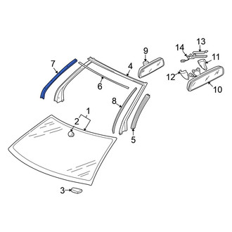 Volkswagen OE - Front Right Windshield Molding
