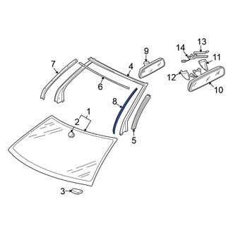 Volkswagen OE - Front Left Windshield Molding