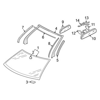 Volkswagen OE - Windshield - Glass