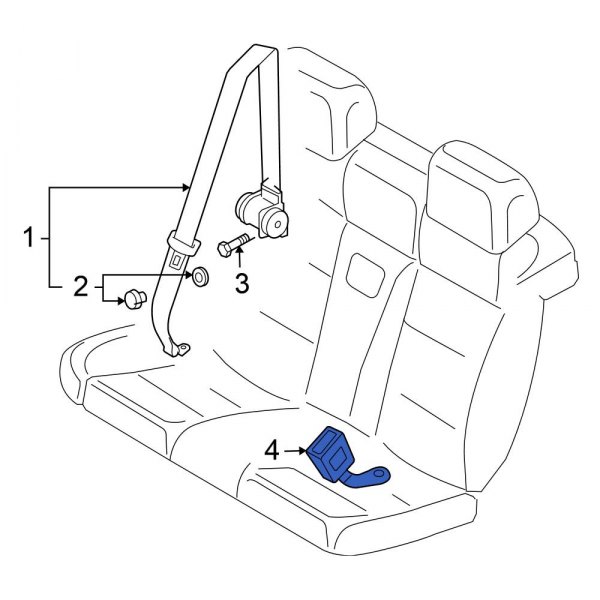 Seat Belt Receptacle