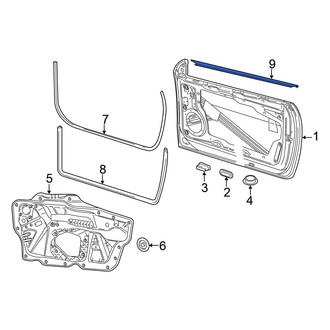 Volkswagen OE - Front Right Door Belt Molding