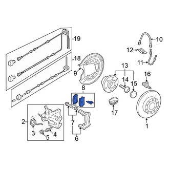 Volkswagen OE - Rear Disc Brake Pad Set