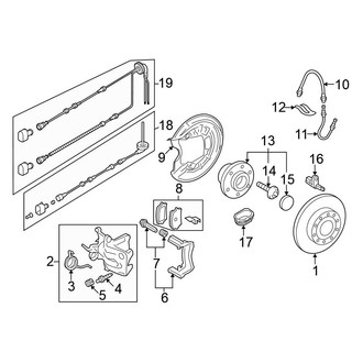 Volkswagen OE - Rear Suspension - Brake Components