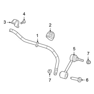 Volkswagen OE - Rear Suspension - Stabilizer Bar & Components