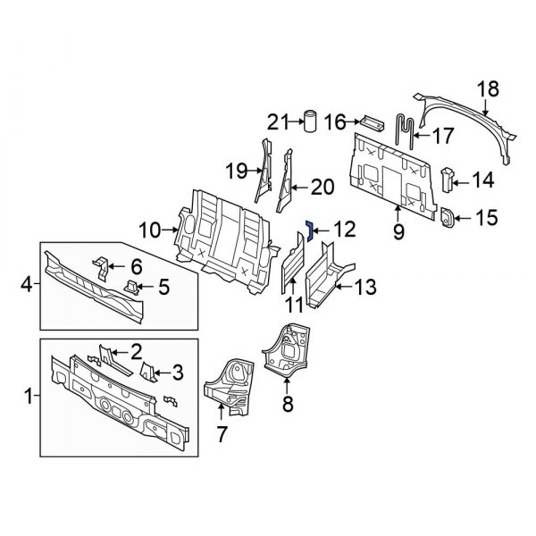 Rear Body Panel Reinforcement Bracket