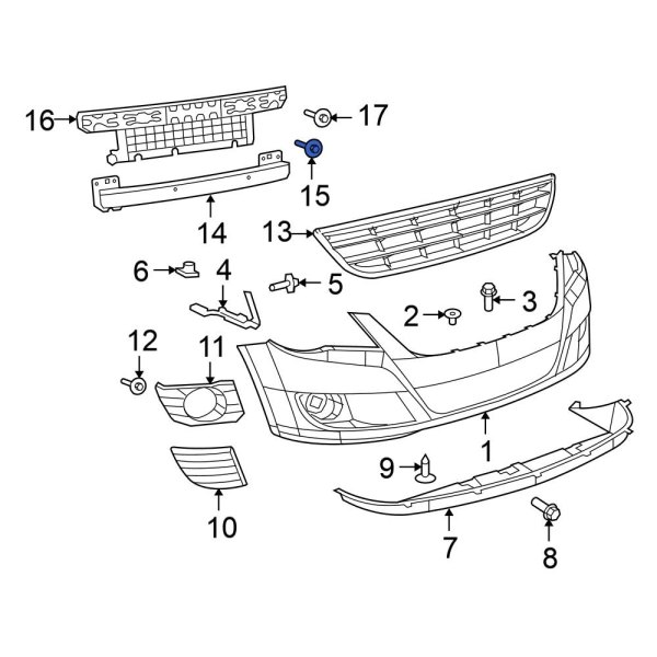 Bumper Impact Bar Bolt