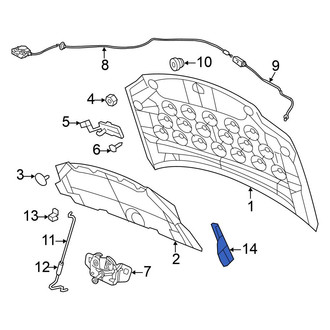 Volkswagen OE - Front Left Hood Hinge