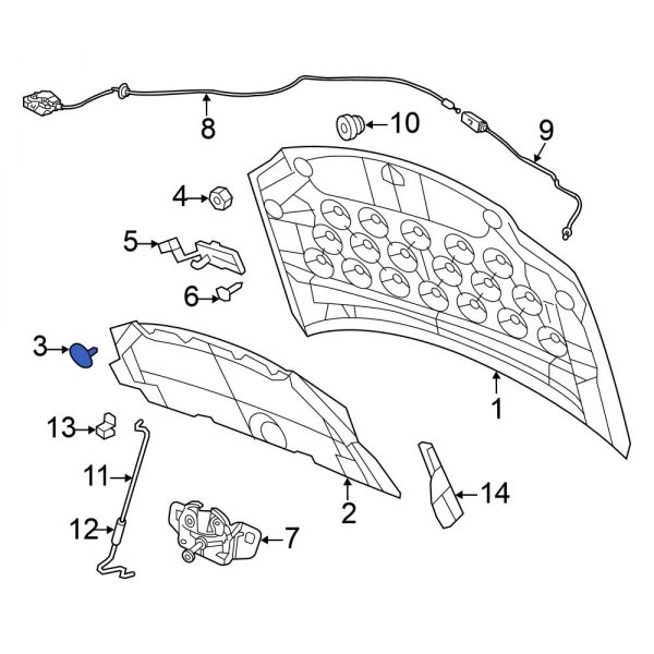 Hood Insulation Pad Clip