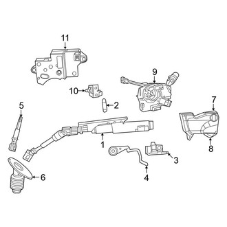 Volkswagen OE - Steering Column - Shroud, Switches & Levers (S / SE / SEL / SEL Premium)