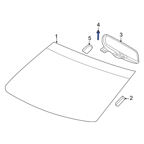 Interior Rear View Mirror Screw