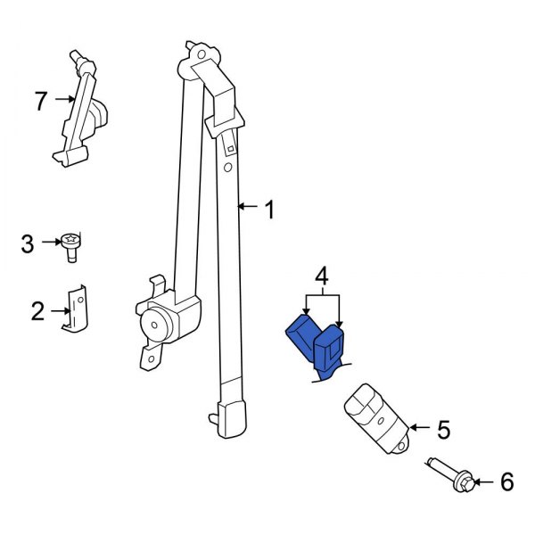 Seat Belt Receptacle