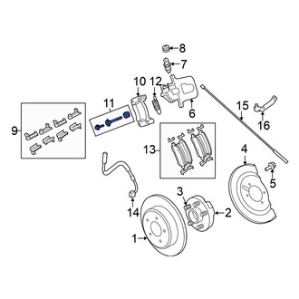 Volkswagen OE - Rear Disc Brake Caliper Pin