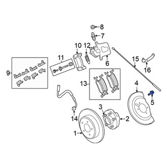 Volkswagen OE - Rear Brake Dust Shield Bolt