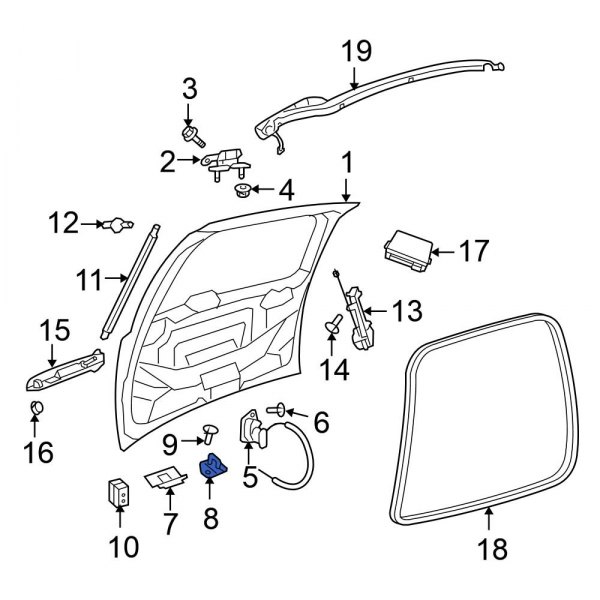 Liftgate Lock Striker Plate