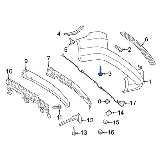 Volkswagen OE - Rear Bumper Cover Retainer