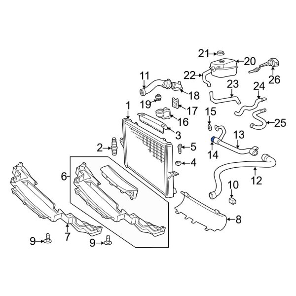 Engine Coolant Pipe O-Ring