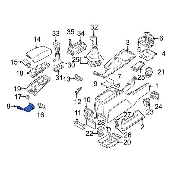 Parking Brake Lever Cover