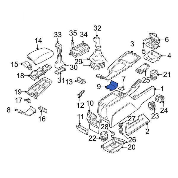 Parking Brake Lever Cover Cap