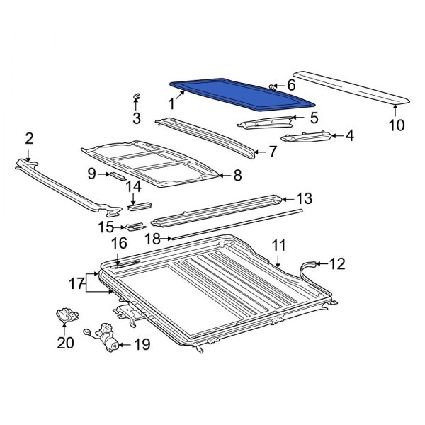 Sunroof Glass