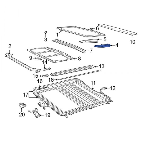 Sunroof Frame Bracket