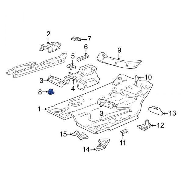 Floor Pan Reinforcement Bracket