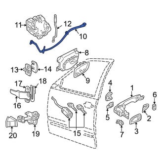 Volvo OE - Rear Left Door Latch Cable